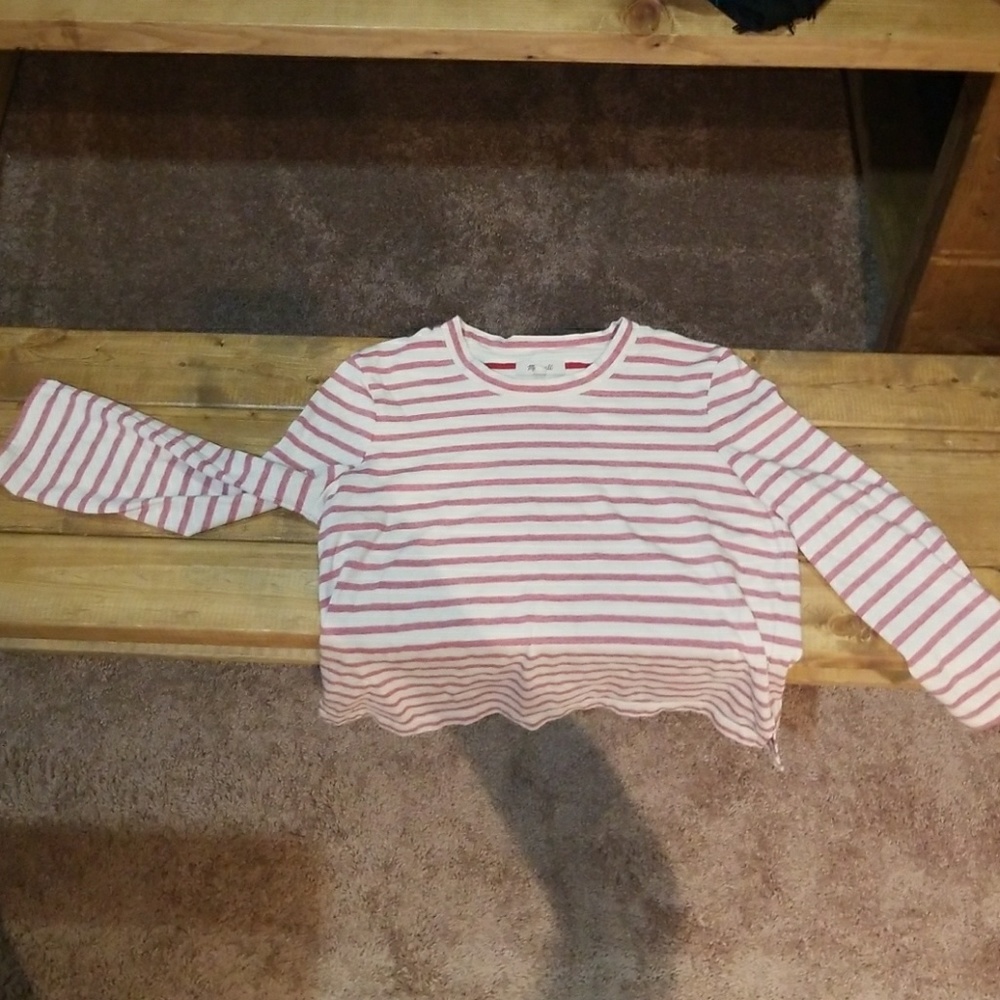 Madewell 3/4 sleeve striped shirt